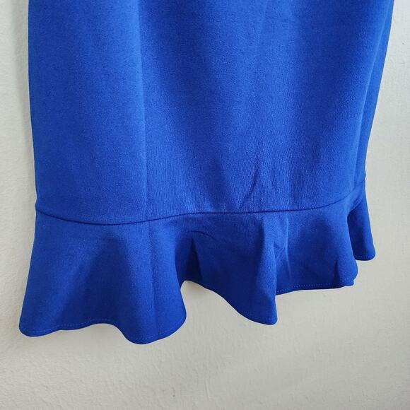 NEW Lulus Compelling Composure Elegant Blue Sleeveless Ruffle Bodycon Mini Dress - Picture 9 of 12